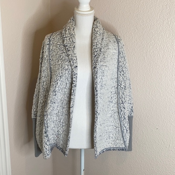 Express grey teddy fleece jacket size XS - Picture 2 of 8